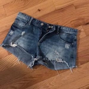 Stradivarius Ripped Denim Shorts